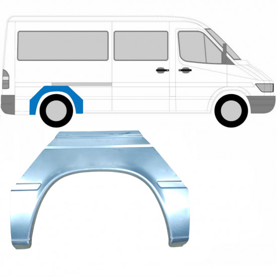 Takalokasuoja korjaussarja varten Mercedes Sprinter 1995-2006 / Vasen = Oikea (symmetrinen) 8558