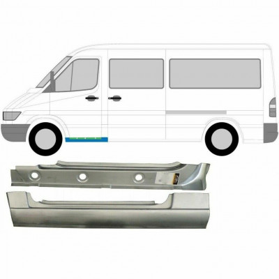 Sisäinen ja ulkoinen etukynnyksen korjauspaneeli varten Mercedes Sprinter 1995-2006 / Vasen / Sarja 9573