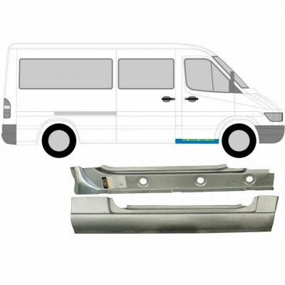 Sisäinen ja ulkoinen etukynnyksen korjauspaneeli varten Mercedes Sprinter 1995-2006 / Oikea / Sarja 9572