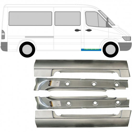 Sisäinen ja ulkoinen etukynnyksen korjauspaneeli varten Mercedes Sprinter 1995-2006 / Sarja 10435