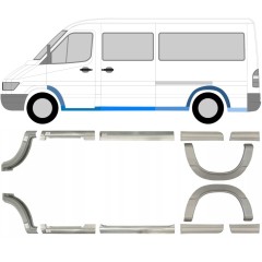Korjauspaneeli aseta varten Mercedes Sprinter 1995-2006 / Vasen+Oikea / 6756