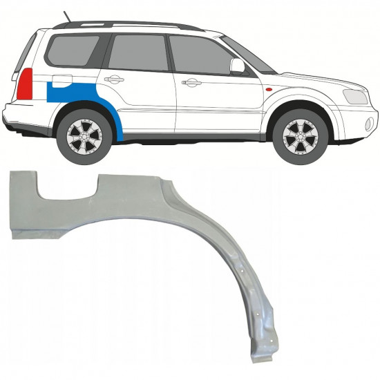 Takalokasuoja korjaussarja varten Subaru Forester Sg 2002-2008 / Oikea 5280