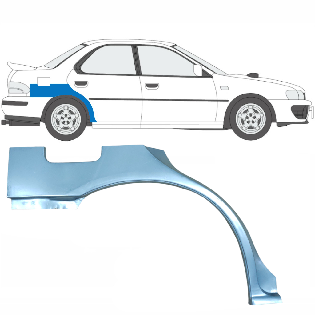 Takalokasuoja Korjaussarja Varten Subaru Impreza 1992-2000 / Oikea 5940