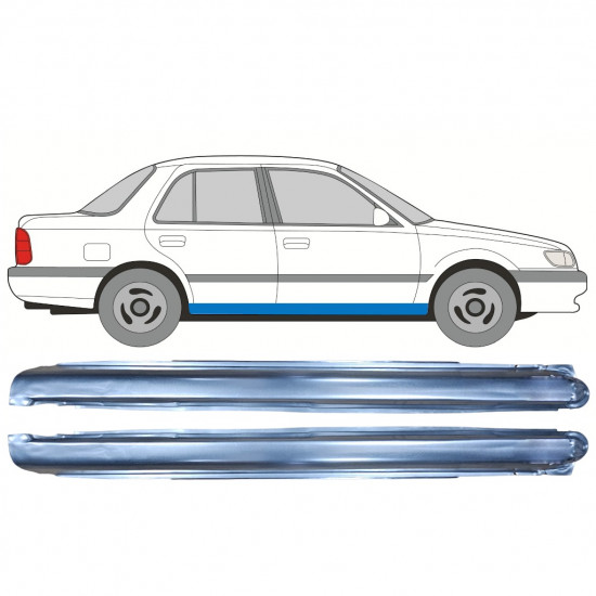 Kynnyspelti korjauspaneeli varten Nissan Sunny N14 1991-1994 / Vasen+Oikea / Sarja 11057