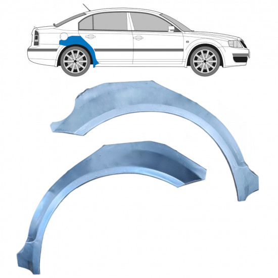 Takalokasuoja korjaussarja varten Skoda Superb 2002-2008 / Vasen+Oikea / Sarja 9253