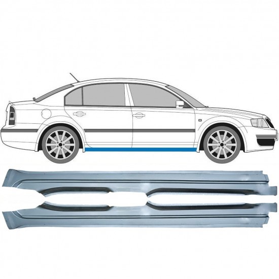 Kynnyspelti korjauspaneeli varten Skoda Superb 2001-2008 / Vasen+Oikea / Sarja 9414