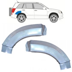 Takalokasuoja korjaussarja takaosa varten Suzuki Grand Vitara 2005-2014 / Vasen+Oikea / Sarja 9888