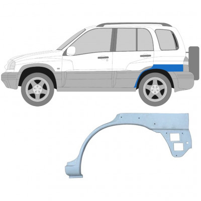 Takalokasuojan korjauspaneeli aukolla varten Suzuki Grand Vitara 1997-2005 / Vasen 7019