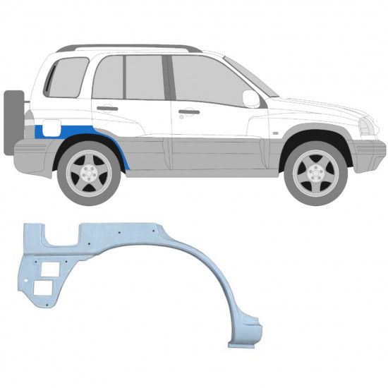 Takalokasuojan korjauspaneeli aukolla varten Suzuki Grand Vitara 1997-2005 / Oikea 5952