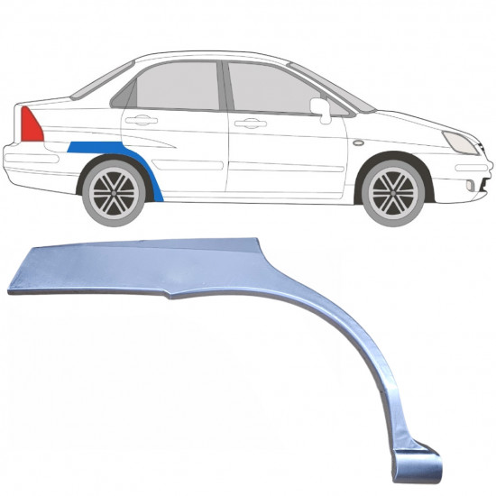 Takalokasuoja korjaussarja varten Suzuki Liana 2001-2007 / Oikea 5203