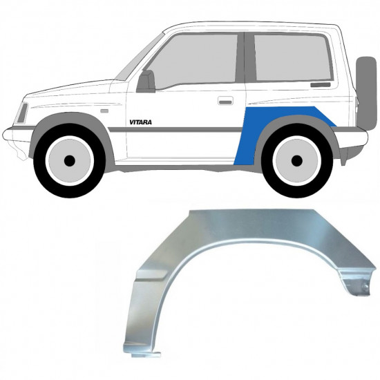 Takalokasuoja korjaussarja varten Suzuki Vitara 1988-1998 / Vasen 7026