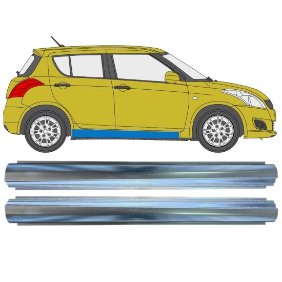 Kynnyspelti korjauspaneeli varten Suzuki Swift 2010-2017 / Vasen+Oikea / Sarja 16369