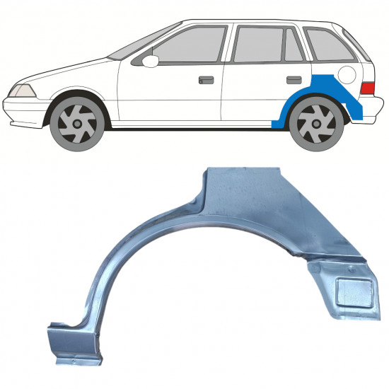 Takalokasuoja korjaussarja varten Suzuki Swift 1988-2004 / Vasen 12765