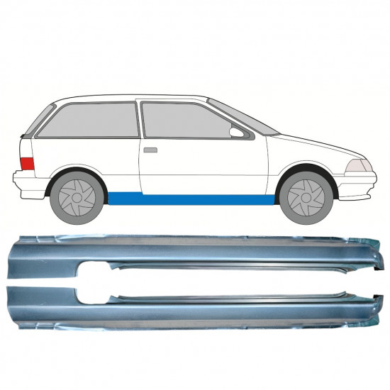 Kynnyspelti korjauspaneeli varten Suzuki Swift 1988-2004 / Vasen+Oikea / Sarja 9846