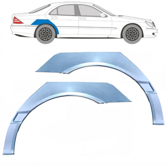 Takalokasuoja korjaussarja varten Mercedes S-class 1998-2005 / Vasen+Oikea / Sarja 9221