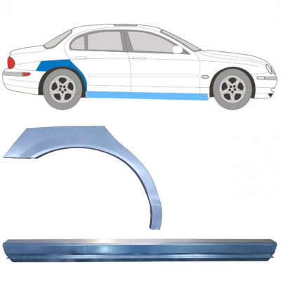 Kynnyspelti + takalokasuojan korjaussarja varten Jaguar S-Type 1999-2007 / Oikea / Sarja 12623