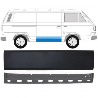 Sisäinen ja ulkoinen Liukuoven korjauspaneeli varten VW Transporter T3 1979-1992 / Oikea / Sarja 11637