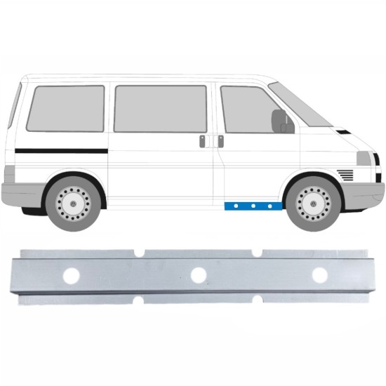 Etuoven kynnys sisäosa varten Volkswagen Transporter T4 1990-2003 / Vasen = Oikea (symmetrinen) 17273