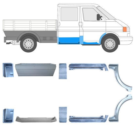 Korjauspaneeli aseta varten Volkswagen Transporter T4 1990-2003 / Vasen+Oikea / 16914