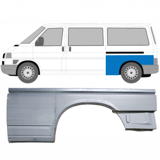 Takalokasuoja korjaussarja varten VW Transporter T4 1990-2003 / LWB / Vasen 7149