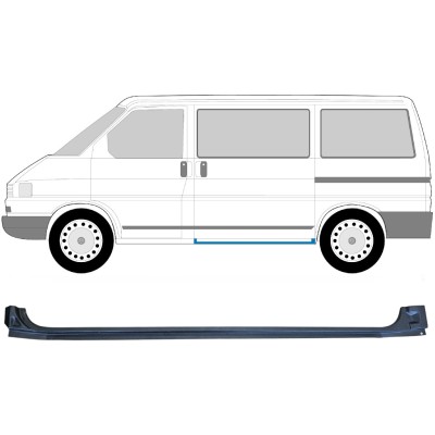 Sivuoven kynnysprofiili varten Volkswagen Transporter T4 1990-2003 / Vasen 14581