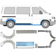 Kynnyksen, etulokasuojan ja takalokasuojan korjausosa varten Volkswagen Transporter T4 1990-2003 / Sarja 5983