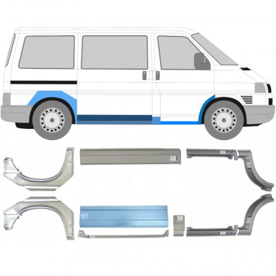 Kynnyksen, etulokasuojan ja takalokasuojan korjausosa varten VW Transporter T4 1990-  / SWB / MWB / Sarja 5983