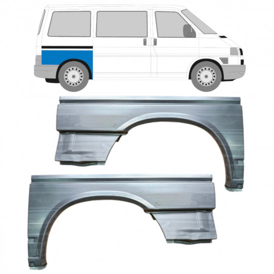 Takalokasuoja korjaussarja varten VW Transporter T4 1990-2003 / SWB / Vasen+Oikea / Sarja 9600