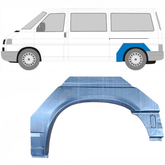 Takalokasuoja korjaussarja varten VW Transporter T4 1990-2003 / LWB / Vasen 5352