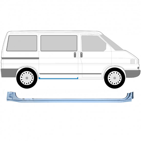 Sivuoven kynnysprofiili varten VW Transporter T4 1990-2003 / Oikea 5362