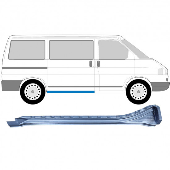 Kynnysprofiili/lattiaelementti sivuoven kohdalle varten VW Transporter T4 1990-2003 / LWB / Oikea 5363