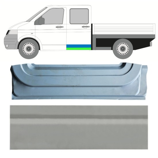 Sisäinen ja ulkoinen takaoven korjauspaneeli varten Volkswagen Transporter T5 2003-2015 / Vasen / Sarja 16877