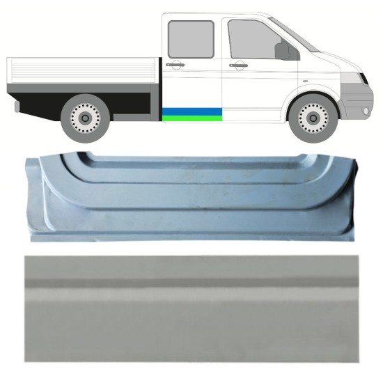 Sisäinen ja ulkoinen takaoven korjauspaneeli varten Volkswagen Transporter T5 2003-2015 / Oikea / Sarja 16876