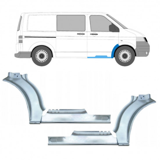 Kynnyksen ja etulokasuojan korjauspaneeli varten Volkswagen Transporter T5 2003-2015 / Sarja 12638