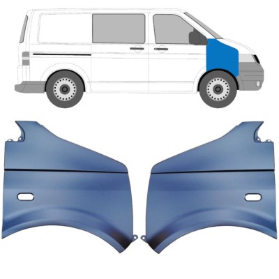 Etulokasuoja varten Volkswagen Transporter T5 2003-2015 / Vasen+Oikea / Sarja 10535