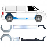 Kynnyspelti + takalokasuojan korjaussarja varten Volkswagen Transporter T5 2003- / LWB / Sarja 11536