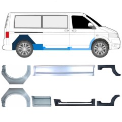 Kynnyspelti + takalokasuojan korjaussarja varten Volkswagen Transporter T5 2003-2015 / Sarja 11536