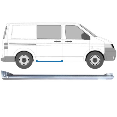 Sivuoven koko kynnys varten Volkswagen Transporter T5 2003-2015 / Oikea 16975