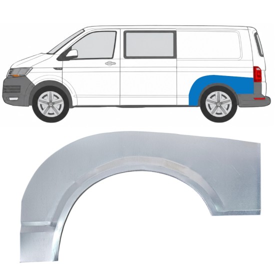 Takalokasuoja korjaussarja varten Volkswagen Transporter T6 2015-2024 / Vasen 17144