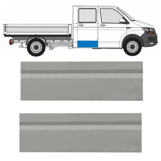 Takaoven ulkoinen korjauspaneeli varten Volkswagen Transporter T6 2015-2024 / Vasen = Oikea (symmetrinen) 17126