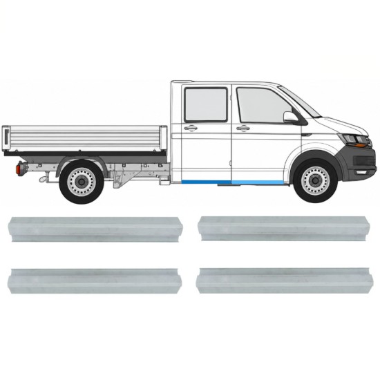Etu- ja takakynnyksen korjauspaneeli varten Volkswagen Transporter T6 2015-2024 / Vasen+Oikea 17132