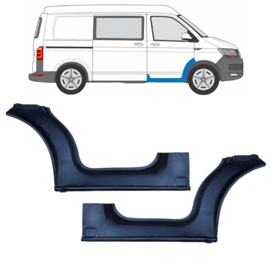 Helmapelti etuoven alle varten Volkswagen Transporter T6 2015-2024 / Vasen+Oikea 17119