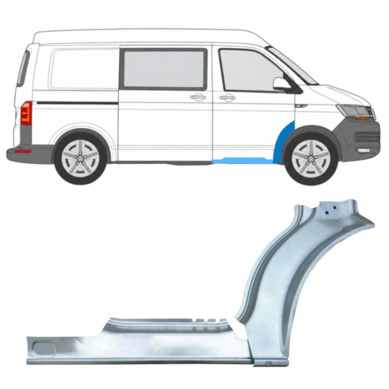 Kynnyksen ja etulokasuojan korjauspaneeli varten Volkswagen Transporter T6 2015-2024 / Oikea 17196