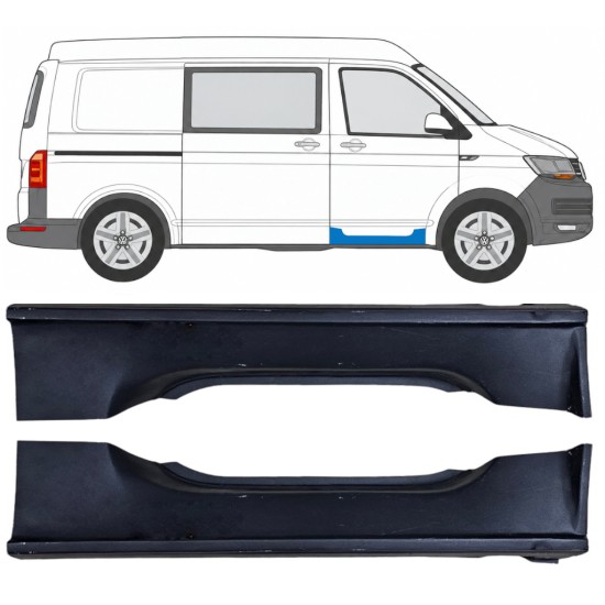 Helmapelti etuoven alle varten Volkswagen Transporter T6 2015-2024 / Vasen+Oikea 17194