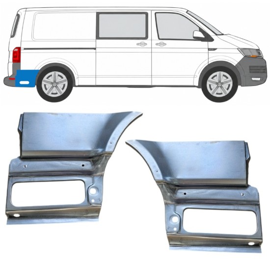 Etukaari korjauspaneeli varten Volkswagen Transporter T6 2015-2024 / Vasen+Oikea 17202