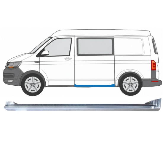 Sivuoven koko kynnys varten Volkswagen Transporter T6 2015-2024 / Vasen 17180