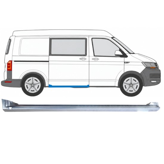 Sivuoven koko kynnys varten Volkswagen Transporter T6 2015-2024 / Oikea 17179