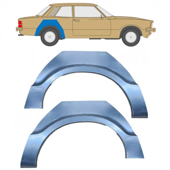 Takalokasuoja korjaussarja varten Ford Taunus 1976-1982 / Vasen+Oikea / Sarja 11060