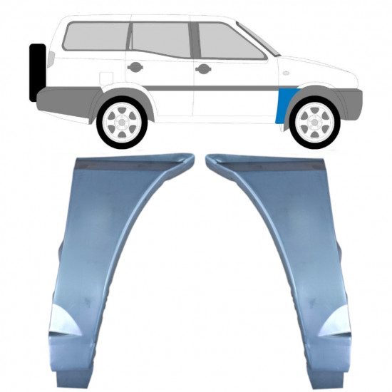 Etulokasuojan korjauspelti varten Nissan Terrano 1993-1999 / Vasen+Oikea / Sarja 10471