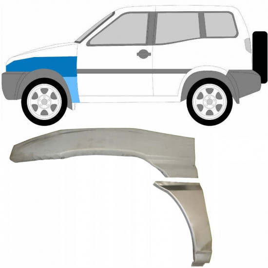 Etulokasuojan korjauspelti varten Nissan Terrano 1993-1999 / Vasen / Sarja 10060